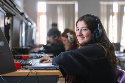 Music Girl in Headphones 5