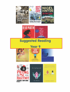 Year 9 reading list 2022 Page 1